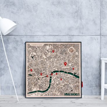 3D London Térkép Faldekoráció - interiőr