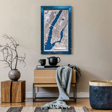 3D New York Térkép Faldekoráció - enteriőr